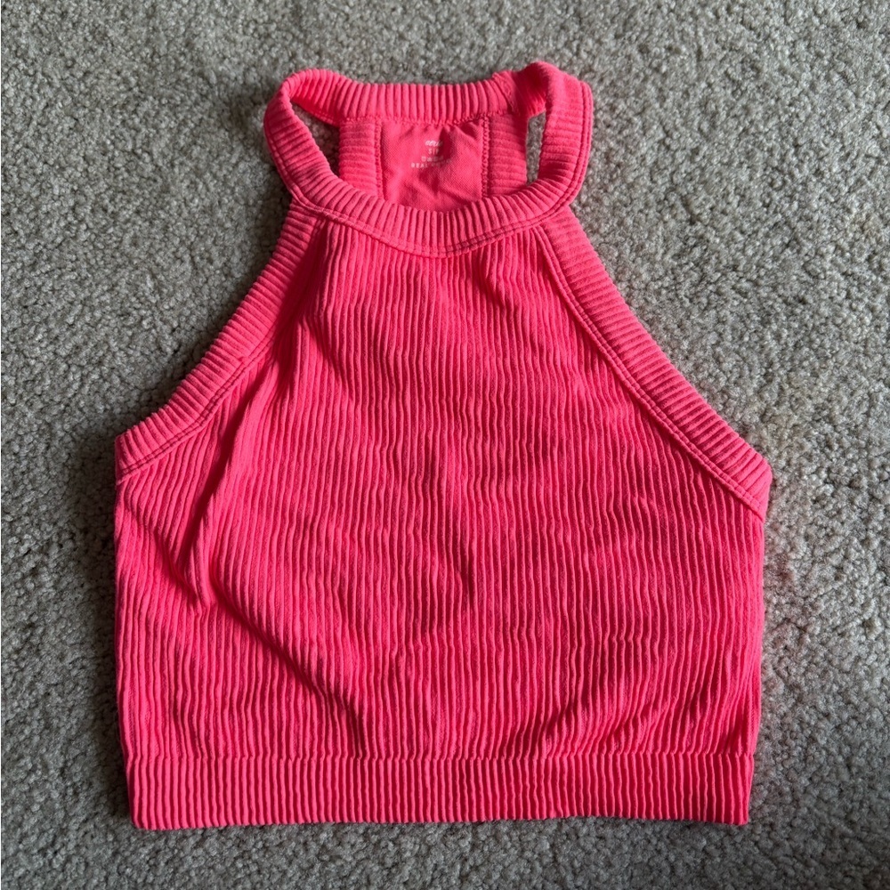 Aerie Women's workout active wear athletic Ribbed Racerback Tank Top size small